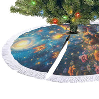 Nollaig Chridheil Scottish Gnome Tree Skirt Merry Christmas with Starry Night - Wonder Print Shop