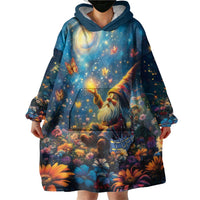 Nollaig Chridheil Scottish Gnome Wearable Blanket Hoodie Merry Christmas with Starry Night - Wonder Print Shop