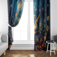 Nollaig Chridheil Scottish Gnome Window Curtain Merry Christmas with Starry Night - Wonder Print Shop