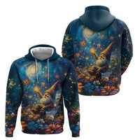 Nollaig Chridheil Scottish Gnome Zip Hoodie Merry Christmas with Starry Night - Wonder Print Shop
