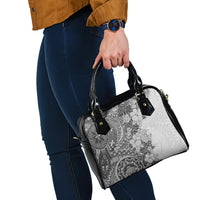 polynesia-shoulder-handbag-hibiscus-and-hawaiian-tribal-tattoo-retro-style-gray-color