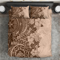 Polynesia Bedding Set Hibiscus and Hawaiian Tribal Tattoo Retro Style Pink Pastel LT9 - Wonder Print Shop