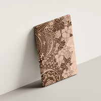 Polynesia Canvas Wall Art Hibiscus and Hawaiian Tribal Tattoo Retro Style Pink Pastel LT9 - Wonder Print Shop