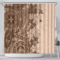 polynesia-shower-curtain-hibiscus-and-hawaiian-tribal-tattoo-retro-style-pink-pastel