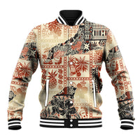 Hawaii Baseball Jacket Aloha Tribal Pattern Beige Version LT9 - Wonder Print Shop