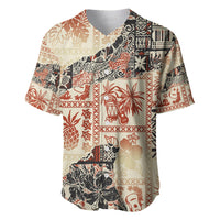 Hawaii Baseball Jersey Aloha Tribal Pattern Beige Version LT9 - Wonder Print Shop