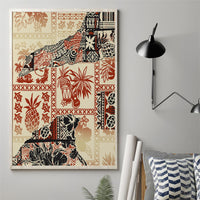 Hawaii Canvas Wall Art Aloha Tribal Pattern Beige Version LT9 - Wonder Print Shop