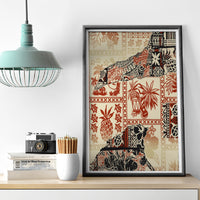 Hawaii Canvas Wall Art Aloha Tribal Pattern Beige Version LT9 - Wonder Print Shop