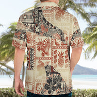 Hawaii Hawaiian Shirt Aloha Tribal Pattern Beige Version - Wonder Print Shop