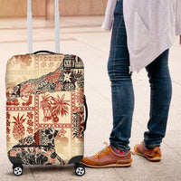 Hawaii Luggage Cover Aloha Tribal Pattern Beige Version - Wonder Print Shop