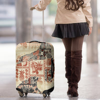 Hawaii Luggage Cover Aloha Tribal Pattern Beige Version - Wonder Print Shop