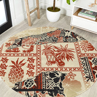 hawaii-round-carpet-aloha-tribal-pattern-beige-version