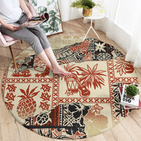 hawaii-round-carpet-aloha-tribal-pattern-beige-version