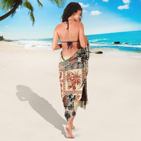 Hawaii Sarong Aloha Tribal Pattern Beige Version - Wonder Print Shop