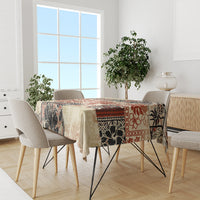 Hawaii Tablecloth Aloha Tribal Pattern Beige Version - Wonder Print Shop
