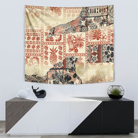 Hawaii Tapestry Aloha Tribal Pattern Beige Version - Wonder Print Shop