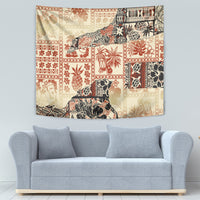 Hawaii Tapestry Aloha Tribal Pattern Beige Version - Wonder Print Shop