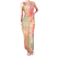 Hawaii Family Matching Tank Maxi Dress and Hawaiian Shirt Aloha Tribal Pattern Sweat Pink Ombre - Wonder Print Shop