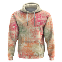 Hawaii Hoodie Aloha Tribal Pattern Sweat Pink Ombre - Wonder Print Shop