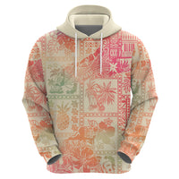 Hawaii Hoodie Aloha Tribal Pattern Sweat Pink Ombre - Wonder Print Shop