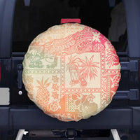 Hawaii Spare Tire Cover Aloha Tribal Pattern Sweat Pink Ombre - Wonder Print Shop
