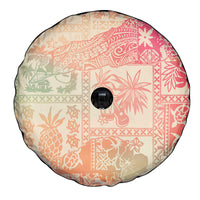 Hawaii Spare Tire Cover Aloha Tribal Pattern Sweat Pink Ombre - Wonder Print Shop