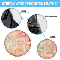 Hawaii Spare Tire Cover Aloha Tribal Pattern Sweat Pink Ombre - Wonder Print Shop