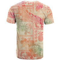 Hawaii T Shirt Aloha Tribal Pattern Sweat Pink Ombre - Wonder Print Shop