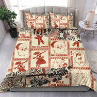 Aloha Hawaii Christmas Bedding Set Mele Kalikimaka Tapa Tribal Retro Style LT9 - Wonder Print Shop