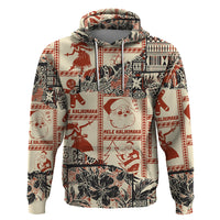 Aloha Hawaii Christmas Hoodie Mele Kalikimaka Tapa Tribal Retro Style - Wonder Print Shop