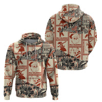 Aloha Hawaii Christmas Hoodie Mele Kalikimaka Tapa Tribal Retro Style - Wonder Print Shop