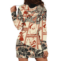 Aloha Hawaii Christmas Hoodie Dress Mele Kalikimaka Tapa Tribal Retro Style - Wonder Print Shop