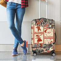 Aloha Hawaii Christmas Luggage Cover Mele Kalikimaka Tapa Tribal Retro Style - Wonder Print Shop