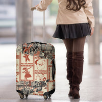 Aloha Hawaii Christmas Luggage Cover Mele Kalikimaka Tapa Tribal Retro Style - Wonder Print Shop