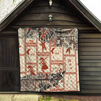 Aloha Hawaii Christmas Quilt Mele Kalikimaka Tapa Tribal Retro Style - Wonder Print Shop