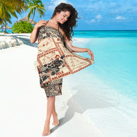 Aloha Hawaii Christmas Sarong Mele Kalikimaka Tapa Tribal Retro Style - Wonder Print Shop