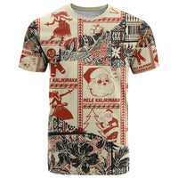 Aloha Hawaii Christmas T Shirt Mele Kalikimaka Tapa Tribal Retro Style - Wonder Print Shop