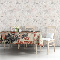 Aloha Hawaii Christmas Tablecloth Mele Kalikimaka Tapa Tribal Retro Style - Wonder Print Shop