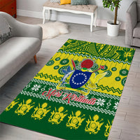 Cook Islands Christmas Area Rug Santa Beach Meri Kiritimiti LT9 - Wonder Print Shop