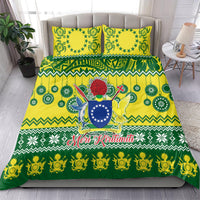 Cook Islands Christmas Bedding Set Santa Beach Meri Kiritimiti LT9 - Wonder Print Shop