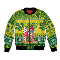 Cook Islands Christmas Bomber Jacket Santa Beach Meri Kiritimiti LT9 - Wonder Print Shop