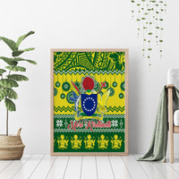 Cook Islands Christmas Canvas Wall Art Santa Beach Meri Kiritimiti LT9 - Wonder Print Shop