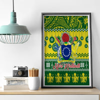 Cook Islands Christmas Canvas Wall Art Santa Beach Meri Kiritimiti LT9 - Wonder Print Shop