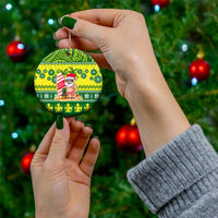 Cook Islands Christmas Ceramic Ornament Santa Beach Meri Kiritimiti LT9 - Wonder Print Shop