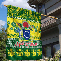 Cook Islands Christmas Garden Flag Santa Beach Meri Kiritimiti - Wonder Print Shop