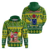 Cook Islands Christmas Hoodie Santa Beach Meri Kiritimiti - Wonder Print Shop