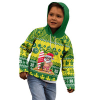 Cook Islands Christmas Kid Hoodie Santa Beach Meri Kiritimiti - Wonder Print Shop