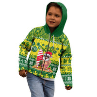 Cook Islands Christmas Kid Hoodie Santa Beach Meri Kiritimiti - Wonder Print Shop
