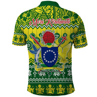 Cook Islands Christmas Polo Shirt Santa Beach Meri Kiritimiti - Wonder Print Shop