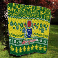 Cook Islands Christmas Quilt Santa Beach Meri Kiritimiti - Wonder Print Shop